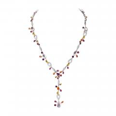  Cartier Cartier Meli Melo 18K WG Garnet Diamonds Tourmaline Ruby Rose Quartz Necklace - 4379051