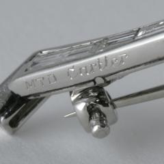  Cartier Cartier Mid 20th Century Diamond and Platinum Feather Brooch - 272908
