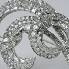  Cartier Cartier Mid 20th Century Diamond and Platinum Feather Brooch - 272910