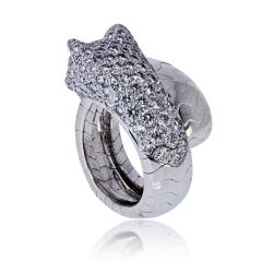 Cartier Cartier Panthere 18K White Gold Vintage Lakarda Panthere Ring - 4481354