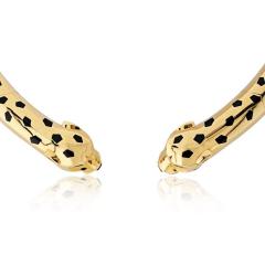  Cartier Cartier Panthere 18K Yellow Gold Double Spotted Collar Necklace - 4530455