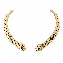  Cartier Cartier Panthere 18K Yellow Gold Double Spotted Collar Necklace - 4532374