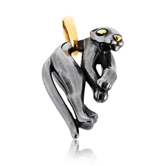  Cartier Cartier Panthere 18K Yellow Gold Hematite Panthere Pendant - 4148029