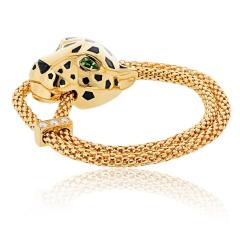 Cartier Cartier Panthere 18K Yellow Gold Size 14 Service Papers Bracelet - 4375617