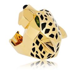  Cartier Cartier Panthere 18K Yellow Gold Solid Panthere Head Ring - 3958032