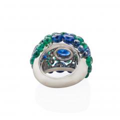  Cartier Cartier Paris Ceylon Sapphire and Emerald Boule Ring - 3995696