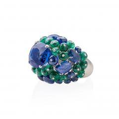  Cartier Cartier Paris Ceylon Sapphire and Emerald Boule Ring - 3995700