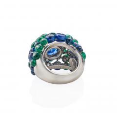  Cartier Cartier Paris Ceylon Sapphire and Emerald Boule Ring - 3995703