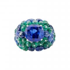  Cartier Cartier Paris Ceylon Sapphire and Emerald Boule Ring - 4000491