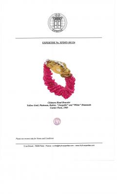  Cartier Cartier Paris Diamond and Ruby Chimera Head Bracelet - 3937440