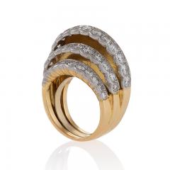  Cartier Cartier Paris Retro Step Diamond and Gold Ring - 456567