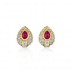  Cartier Cartier Paris Ruby and Diamond Clip Earrings - 4363957