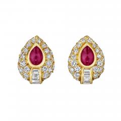  Cartier Cartier Paris Ruby and Diamond Clip Earrings - 4369208