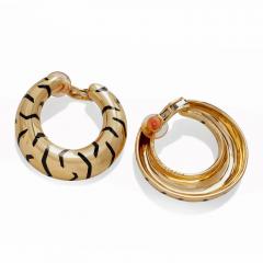  Cartier Cartier Paris Tiger Stripe Hoop Earrings - 2958032