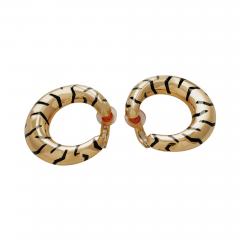  Cartier Cartier Paris Tiger Stripe Hoop Earrings - 2962868