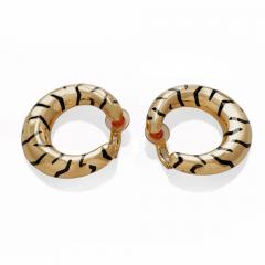  Cartier Cartier Paris Tiger Stripe Hoop Earrings - 3936871