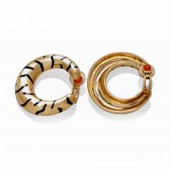  Cartier Cartier Paris Tiger Stripe Hoop Earrings - 3936875