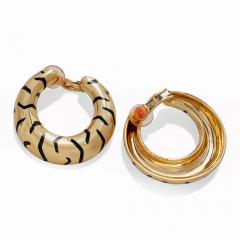  Cartier Cartier Paris Tiger Stripe Hoop Earrings - 3936876