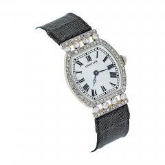  Cartier Cartier Paris Tortue Diamond and Grosgrain Wristwatch - 2632891