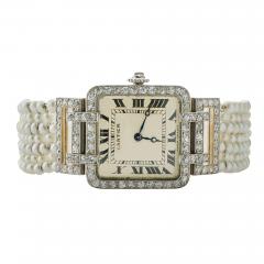  Cartier Cartier Paris and Edmond Jaeger Seed Pearl and Diamond Wristwatch - 3082774