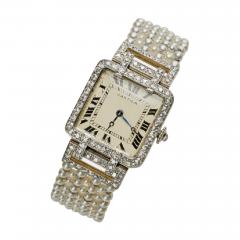  Cartier Cartier Paris and Edmond Jaeger Seed Pearl and Diamond Wristwatch - 3103294