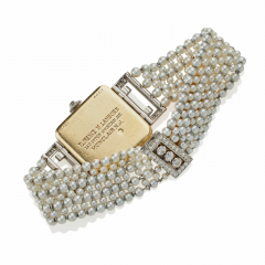  Cartier Cartier Paris and Edmond Jaeger Seed Pearl and Diamond Wristwatch - 4103176