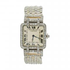  Cartier Cartier Paris and Edmond Jaeger Seed Pearl and Diamond Wristwatch - 4104389