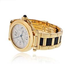  Cartier Cartier Pasha 18K Yellow Gold 38mm Ref 1989 Leather Accents Watch - 4577422