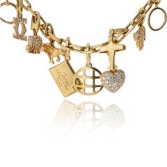  Cartier Cartier Santos 18K Yellow Gold 12 Charm Box And Papers Bracelet - 4481322