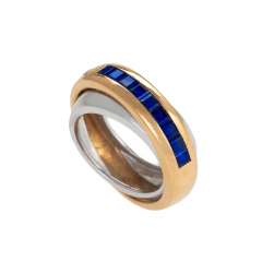  Cartier Cartier Sapphire Double Band Ring - 2626578