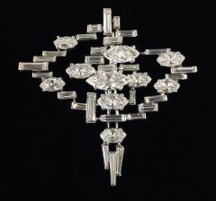  Cartier Cartier Signed Platinum Diamond Mid Century Comet Pin - 1788065