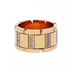  Cartier Cartier Tank Francaise 18K Yellow Gold 11mm Wide Diamond Ring - 4483264