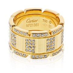  Cartier Cartier Tank Francaise 18K Yellow Gold 2 00cttw Round Diamond 11mm Wide Ring - 4481261