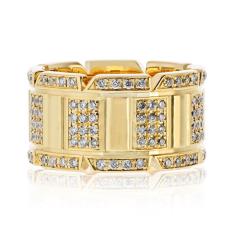  Cartier Cartier Tank Francaise 18K Yellow Gold 2 00cttw Round Diamond 11mm Wide Ring - 4483267