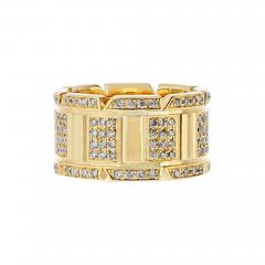  Cartier Cartier Tank Francaise 18K Yellow Gold 2 00cttw Round Diamond 11mm Wide Ring - 4483268