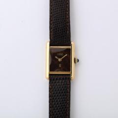  Cartier Cartier Tank Must de Cartier Vermeil Granet Wood Grain Ladies Wrist Watch - 2909688
