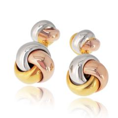  Cartier Cartier Trinity 18K Tri Color Classic Knot Cuff Links - 4817802