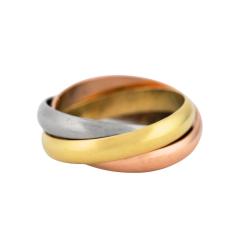  Cartier Cartier Trinity Classic 18K Three Tone Gold Ring - 4616934