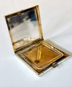  Cartier French Art Deco Sterling Silver with Gemstone Rosetta Compact Case by Cartier - 4703817