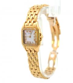  Cartier Panthere MOP 22mm Ref 1280 2 Factory Diamond Bezel Watch in 18K Yellow Gold - 3515256