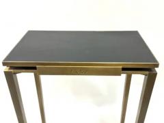  Cartier Rare French Mid Century Solid Bronze Leather Console Signed by Cartier Paris - 4112807