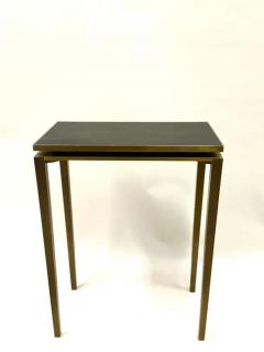  Cartier Rare French Mid Century Solid Bronze Leather Console Signed by Cartier Paris - 4112812