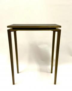  Cartier Rare French Mid Century Solid Bronze Leather Console Signed by Cartier Paris - 4112814