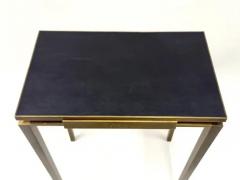  Cartier Rare French Mid Century Solid Bronze Leather Console Signed by Cartier Paris - 4112820