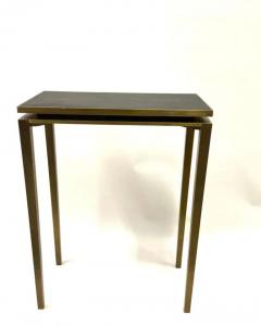  Cartier Rare French Mid Century Solid Bronze Leather Console Signed by Cartier Paris - 4112831