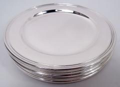  Cartier Set of 8 Cartier American Modern Sterling Silver Bread Butter Plates - 4543030
