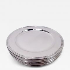  Cartier Set of 8 Cartier American Modern Sterling Silver Bread Butter Plates - 4545651