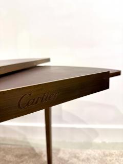  Cartier Signed Cartier Rare Bronze Desk w Lateral Extending Shelves - 4619876