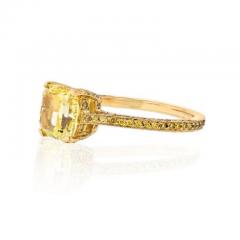  Carvin French CARVIN FRENCH 2 CARAT CUSHION CUT DIAMOND FANCY INTENSE YELLOW GIA RING - 1828633