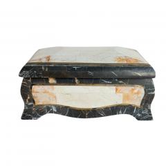  Casa Bique Casa Bique Tessellated Stone Brass Jewelry Dresser Box 1980 - 4397105